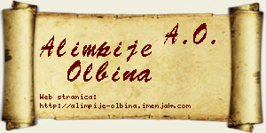 Alimpije Olbina vizit kartica